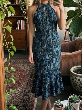 NEW bebe | The "Ultimate Curve" Floral Halter Mermaid Midi - NWOT